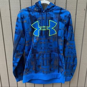 Under Armour Blue Logo Hoodie - Medium